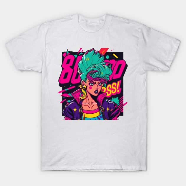 Woman Gangster Pop Art T-Shirt by Skywiz